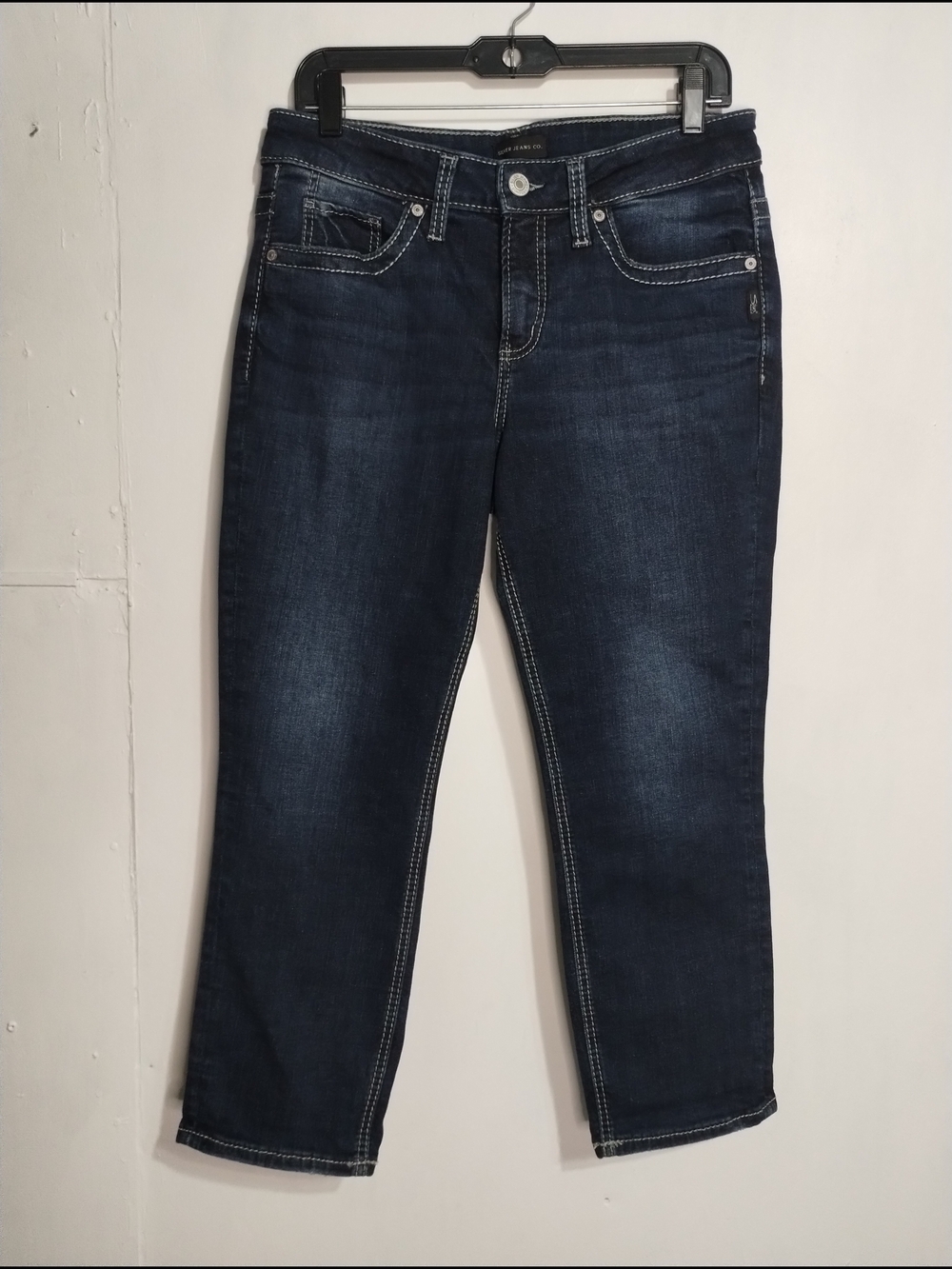 Silver Jeans Dark Blue Cropped Ankle Jeans